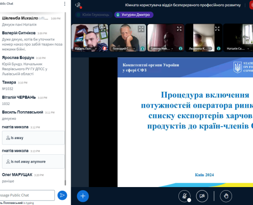 онлайн-навчання фахівців Держпродспоживслужби
